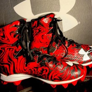 Lyst red under armour cleats